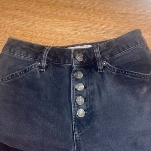 We the Free High-waisted Black jeans with buttons; size 25
